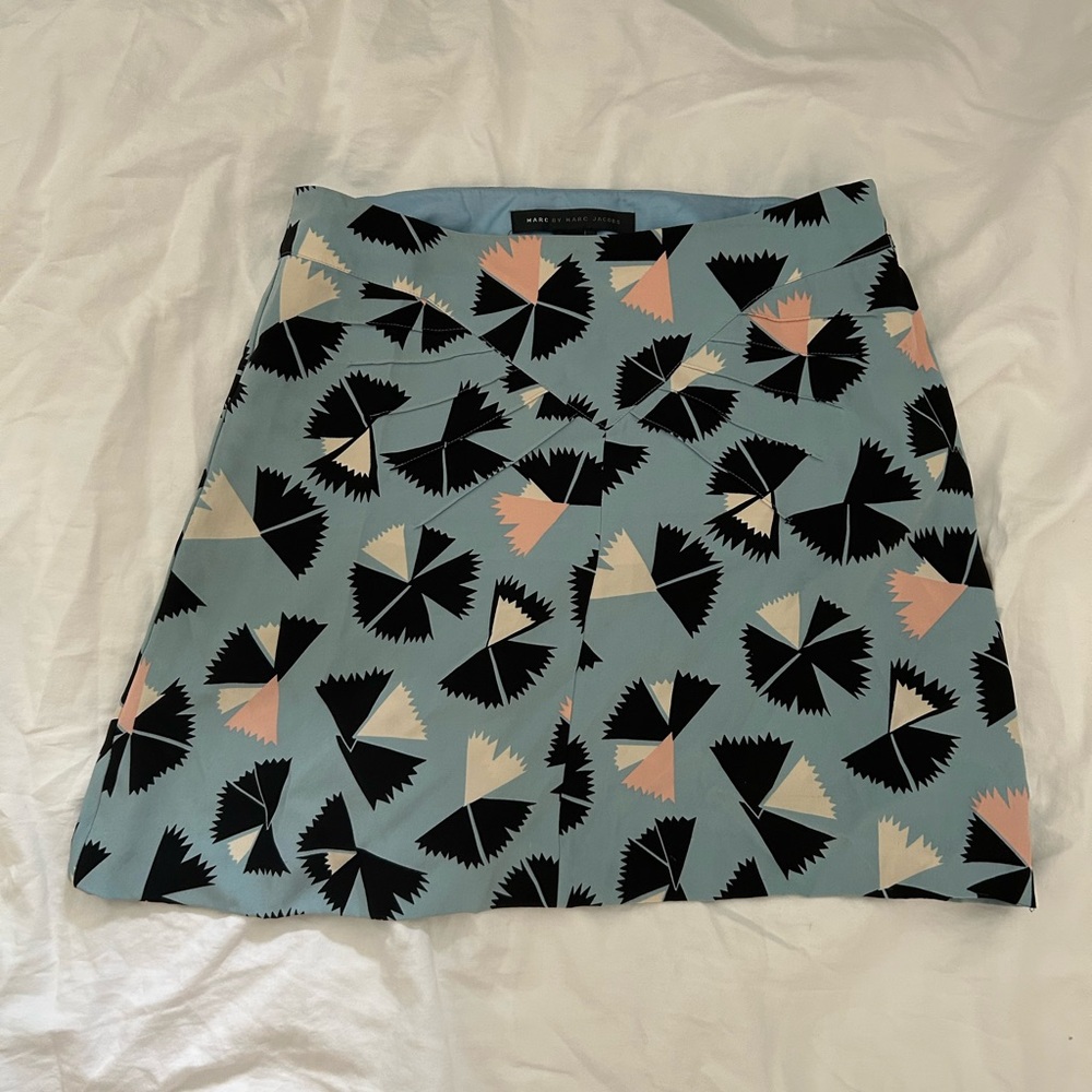 Marc By Marc Jacobs Light Blue Pinwheels Skirt
